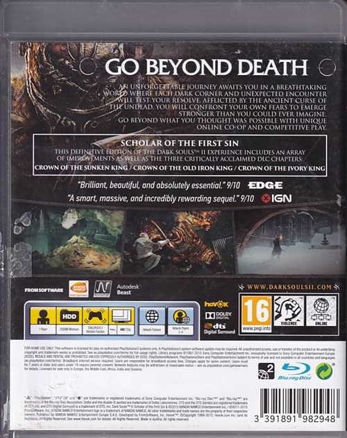 Dark Souls II Scholar of the First Sin - PS3 (B Grade) (Genbrug)